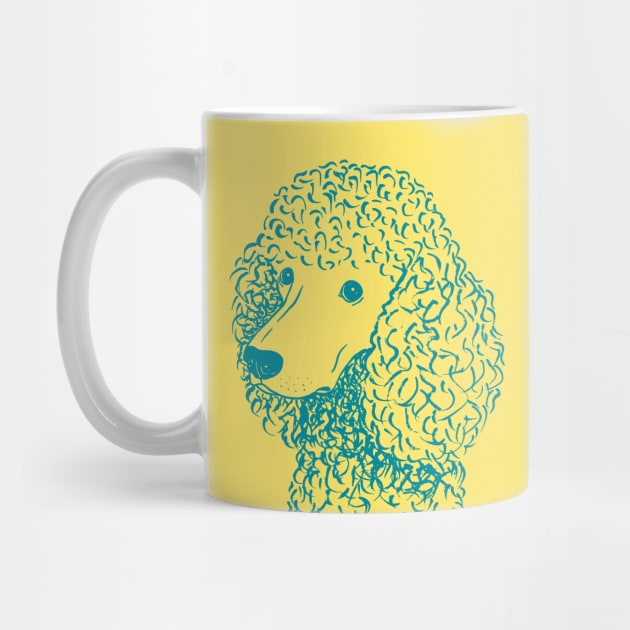 Poodle (Yellow and Teal) by illucalliart